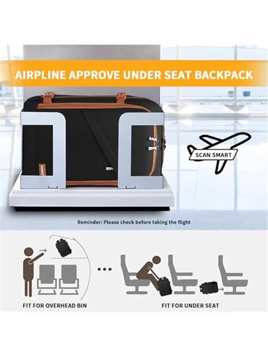 Carry On Backpack Under Seat Airline Approved Travel Daypack Waterproof 20L main image 6